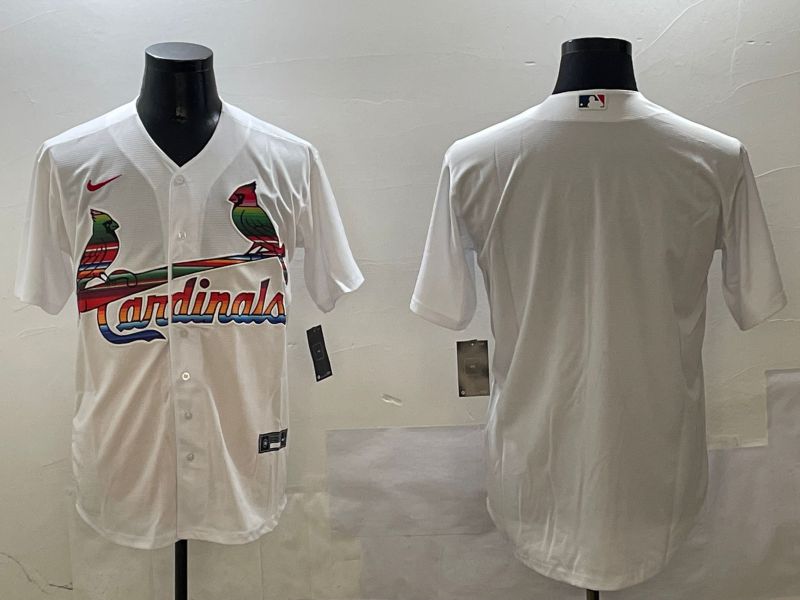 Men St.Louis Cardinals Blank White Game 2025 Nike MLB Jersey style 1->st.louis cardinals->MLB Jersey